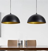 VidaXL Plafondlampen in hoogte verstelbaar halfrond zwart 2 st