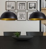 VidaXL Plafondlampen in hoogte verstelbaar halfrond zwart 2 st