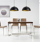 VidaXL Plafondlampen in hoogte verstelbaar halfrond zwart 2 st