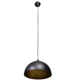 VidaXL Plafondlampen in hoogte verstelbaar halfrond zwart 2 st