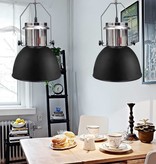 VidaXL Plafondlampen in hoogte verstelbaar modern metaal zwart 2 st