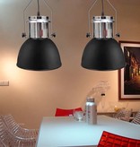 VidaXL Plafondlampen in hoogte verstelbaar modern metaal zwart 2 st