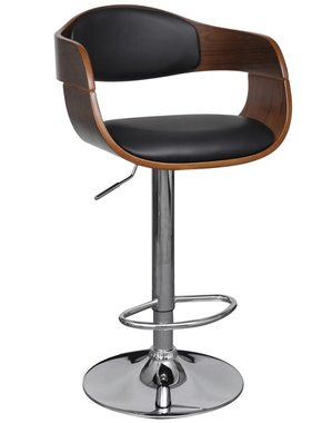 VidaXL Barkruk gebogen hout en kunstleer