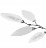 VidaXL Plafondlamp witte en transparante acryl kristal bladeren 3xE14