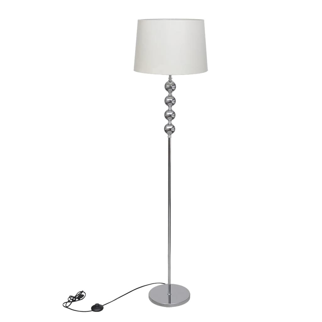 vidaXL Vloerlamp met hoog standaard en 4 ballen wit