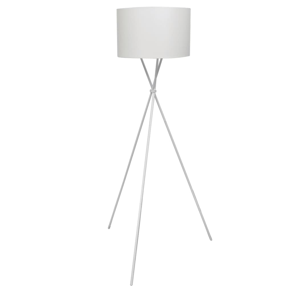 VidaXL Vloerlamp inclusief lampenkap wit