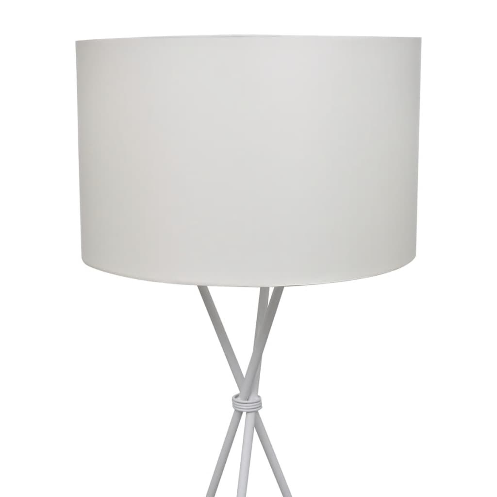 VidaXL Vloerlamp inclusief lampenkap wit