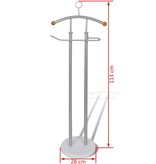 VidaXL Kledingstandaard voor jas en overhemd metaal