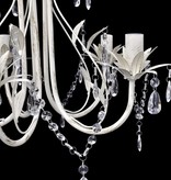 VidaXL Kristallen kroonluchter met wit elegant design (5 lampen)