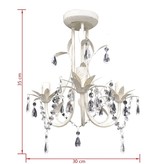 vidaXL Kristallen kroonluchter met wit elegant design (3 lampen)