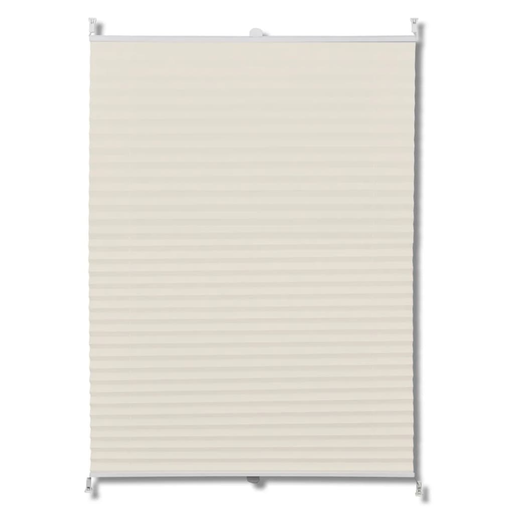 VidaXL Plisséjaloezie 100x200cm crème