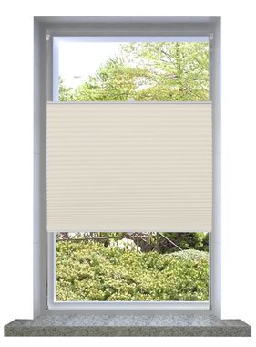VidaXL Plisséjaloezie 70x125 cm crème