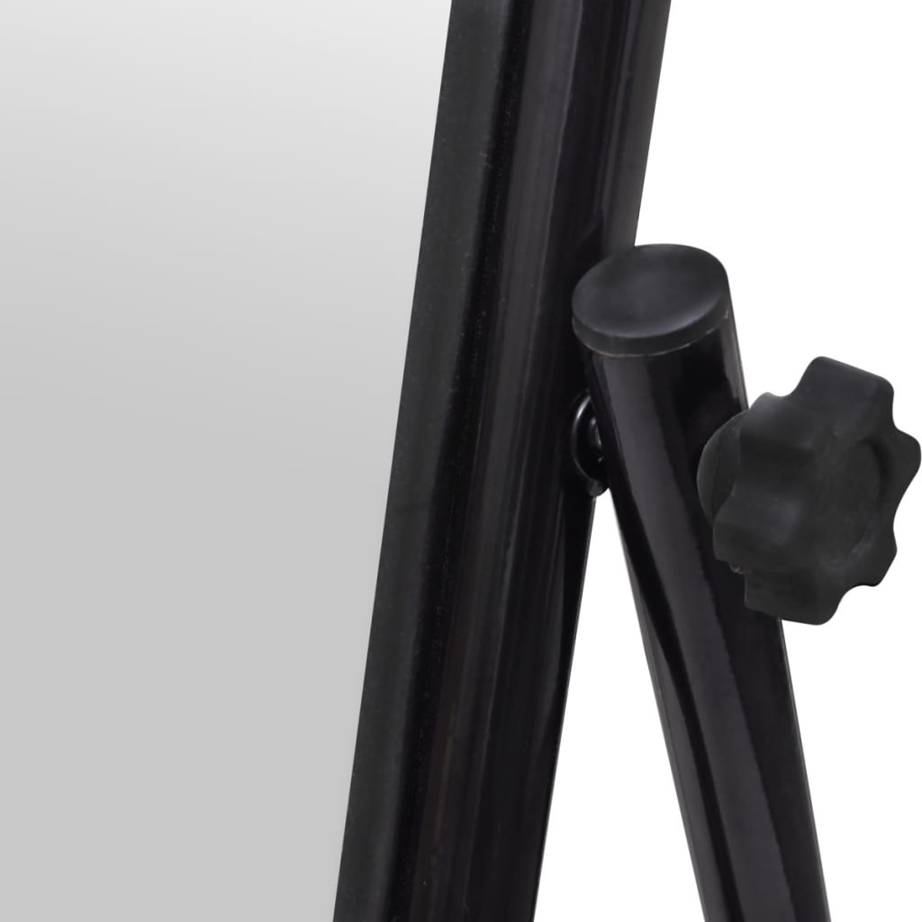 VidaXL Spiegel vrijstaand rechthoekig zwart