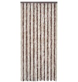 vidaXL Vliegengordijn 100x220 cm chenille beige en lichtbruin