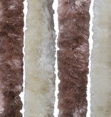 vidaXL Vliegengordijn 90x220 cm chenille beige en lichtbruin