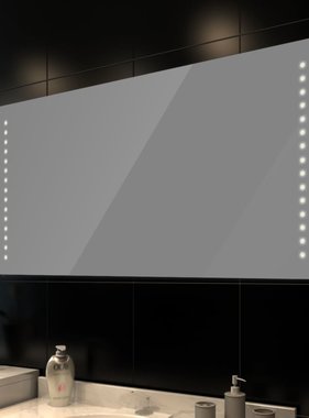 vidaXL Badkamerspiegel met LEDs 100x60 cm