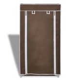 vidaXL Stoffen schoenenrek met hoes 58 x 28 x 106 cm bruin