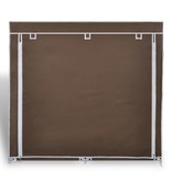 vidaXL Schoenenkast met hoes 115x28x110 stof bruin