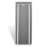 vidaXL Stoffen schoenenrek met hoes 162 x 57 x 29 cm zwart