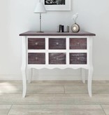 VidaXL Wandkast met 6 lades hout bruin en wit