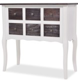 VidaXL Wandkast met 6 lades hout bruin en wit