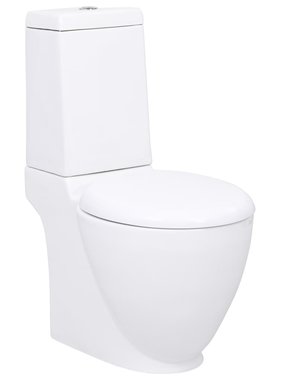 vidaXL Design toilet vierkant keramiek wit