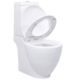 vidaXL Design toilet vierkant keramiek wit