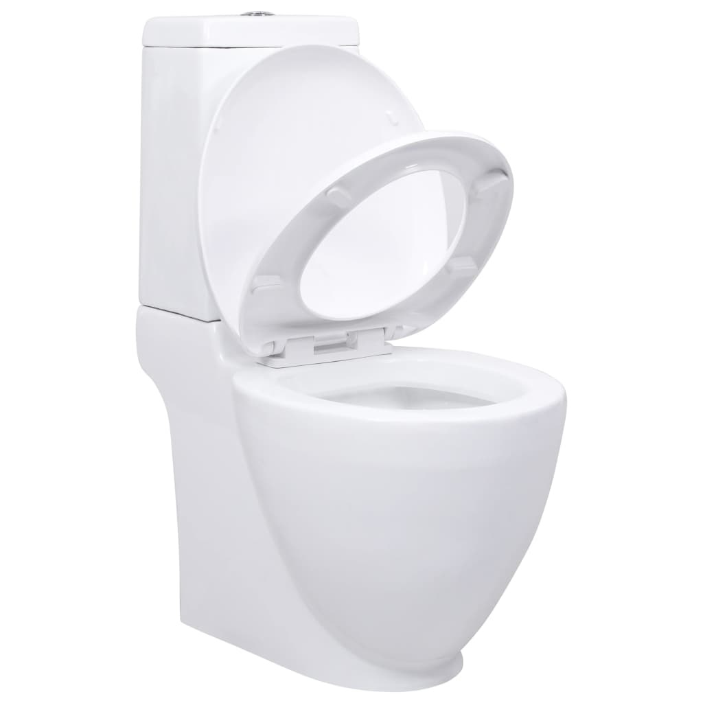 vidaXL Design toilet vierkant keramiek wit