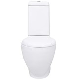 vidaXL Design toilet vierkant keramiek wit