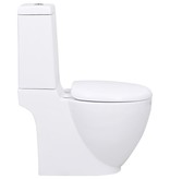 vidaXL Design toilet vierkant keramiek wit