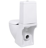 vidaXL Design toilet vierkant keramiek wit