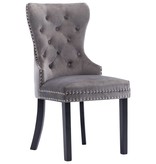 VidaXL Eetkamerstoelen 2 st fluweel grijs