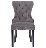 VidaXL Eetkamerstoelen 2 st fluweel grijs