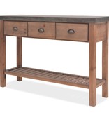 VidaXL Wandtafel 122x35x80 cm massief vurenhout
