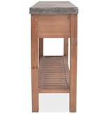 VidaXL Wandtafel 122x35x80 cm massief vurenhout