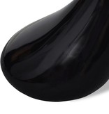 VidaXL Salontafel met rond glazen tafelblad hoogglans zwart 2 st