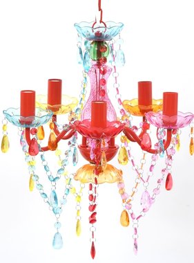 VidaXL Kroonluchter Kristal Veelkleurig