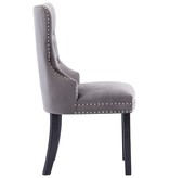 VidaXL Eetkamerstoelen 4 st fluweel grijs