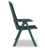 VidaXL Tuinstoelen verstelbaar 4 st kunststof groen