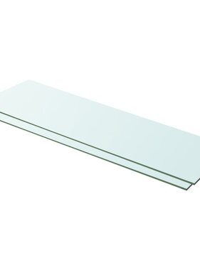 vidaXL Schappen 2 st 100x30 cm glas transparant