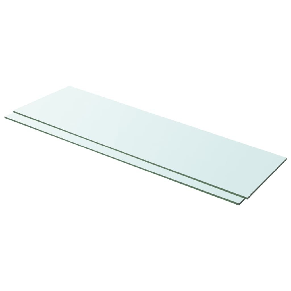 vidaXL Schappen 2 st 100x30 cm glas transparant