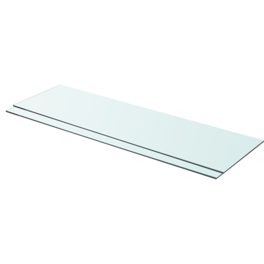 vidaXL Schappen 2 st 90x25 cm glas transparant