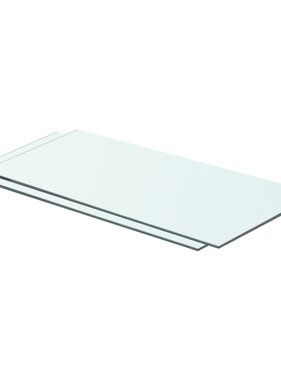 vidaXL Schappen 2 st 60x25 cm glas transparant