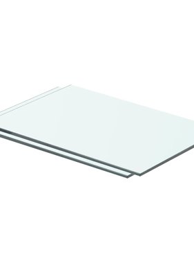 vidaXL Schappen 2 st 40x20 cm glas transparant