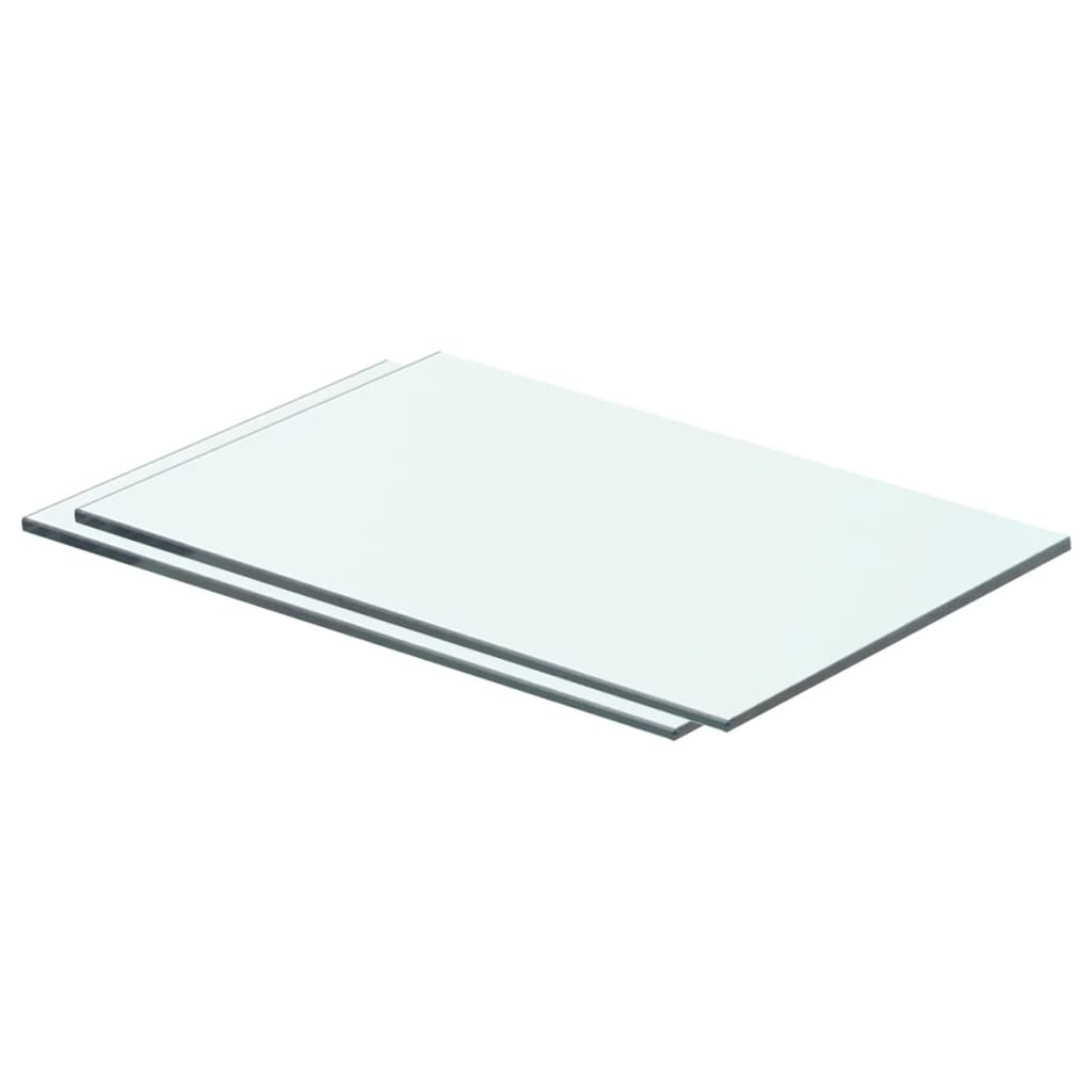 vidaXL Schappen 2 st 40x20 cm glas transparant