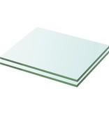 vidaXL Schappen 2 st 20x20 cm glas transparant