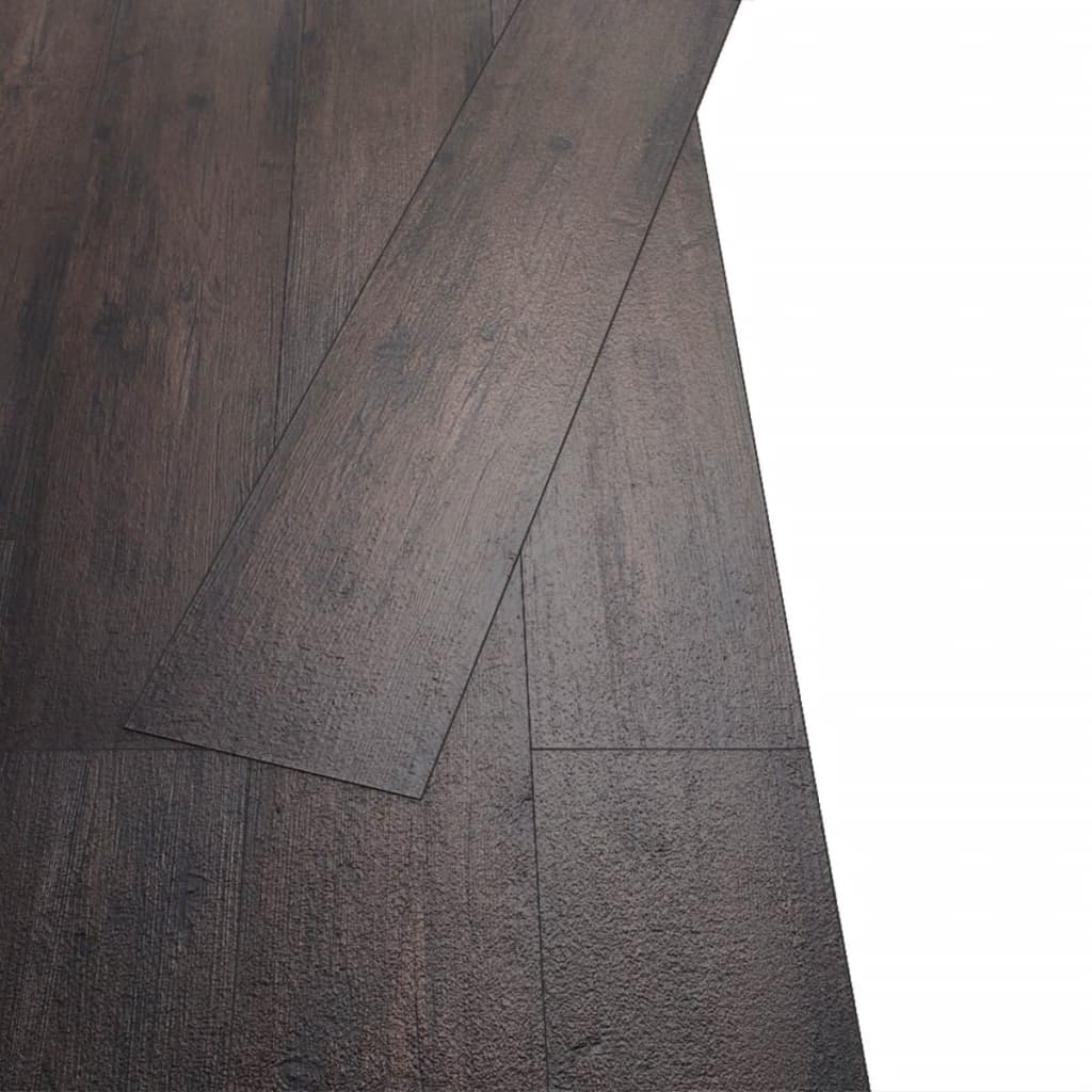 VidaXL Vloerplanken zelfklevend 5,02 m² 2 mm PVC donkerbruin
