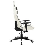 VidaXL Gamestoel kunstleer wit en zwart