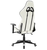 VidaXL Gamestoel kunstleer wit en zwart