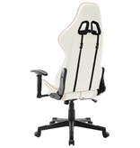 VidaXL Gamestoel kunstleer wit en roze